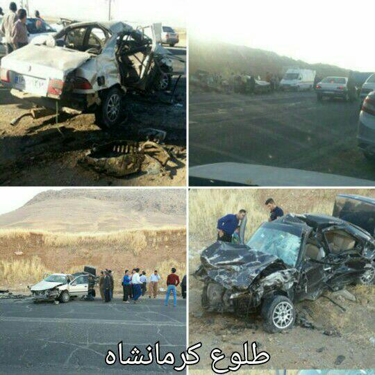 حادثه خونین رانندگی در محور کرمانشاه – روانسر/ ۶ تن کشته و مجروح شدند