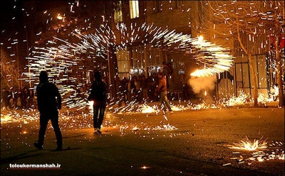 چهارشنبه سوری آرام کرمانشاه/ ۱۳ مورد آتش سوزی که همگی جزیی بودند