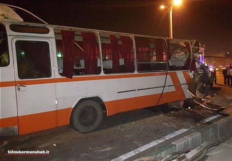 تصادف ۲ اتوبوس در کرمانشاه ۷ کشته برجا گذاشت