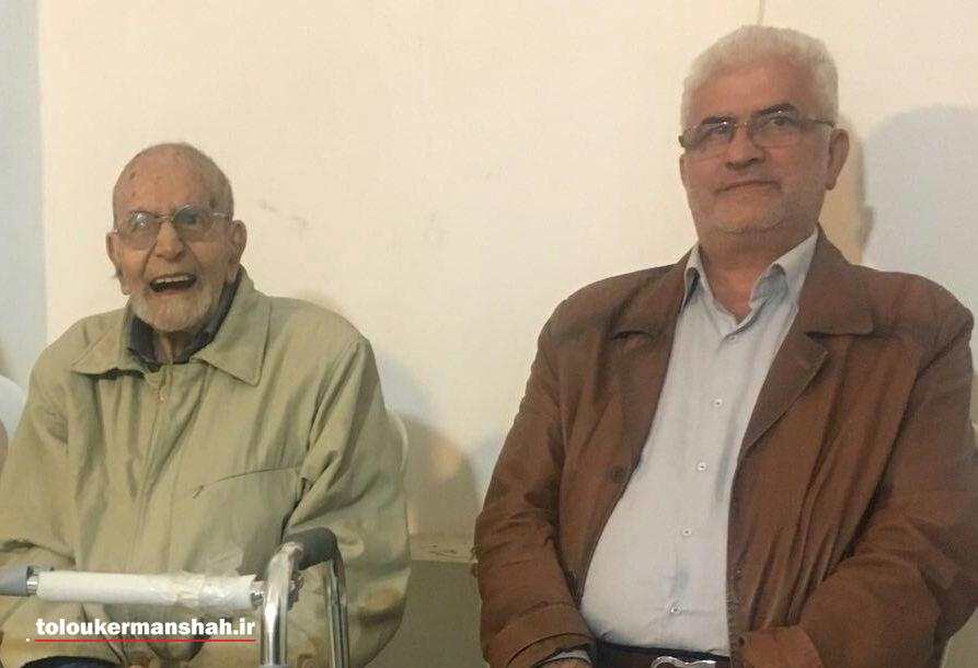 دیدار رئیس شورای شهر کرمانشاه با معلم  قدیمی خود