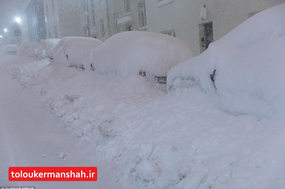بارش کم سابقه برف در شمال کرمانشاه