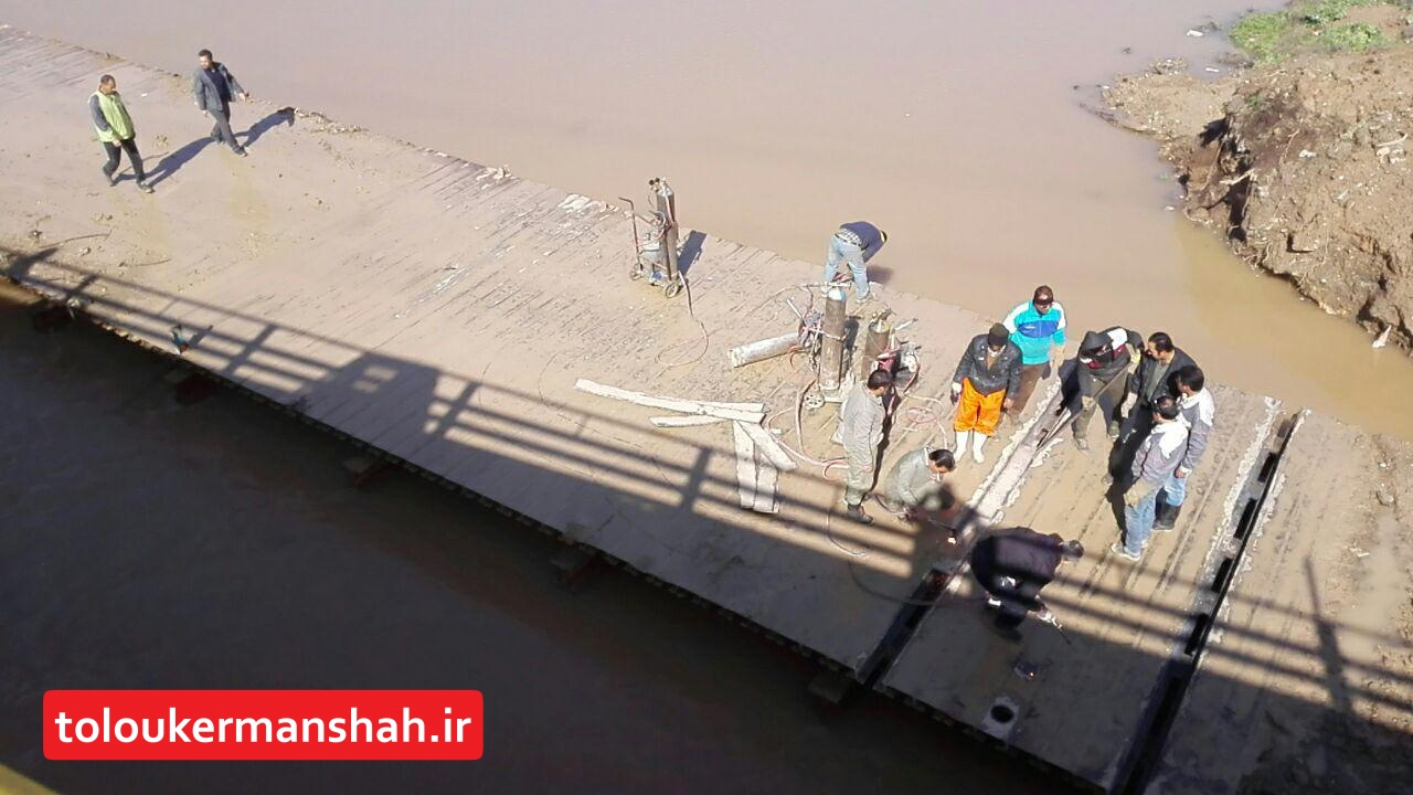 تخریب ۲۰ درصد از پل رودخانه قره‌سو / به علت فشار آب امکان تخریب کامل وجود ندارد