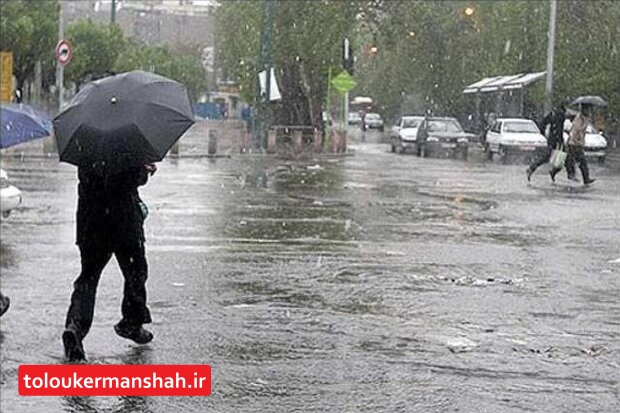 بارش باران در کرمانشاه بیش از میزان پیش‌بینی بود