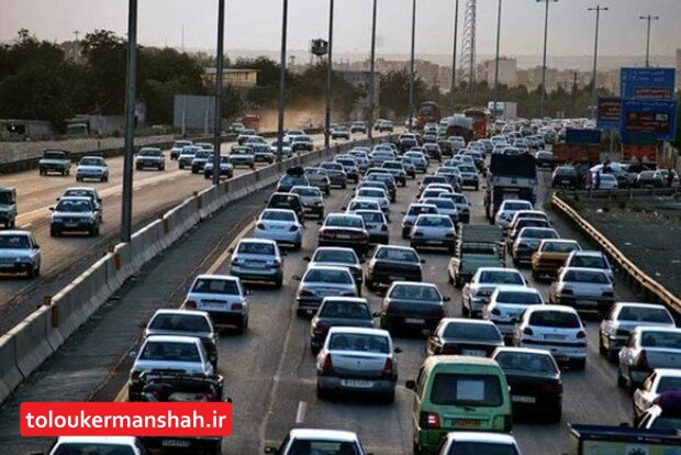 ترافیک سنگین در جاده‌های اصلی کرمانشاه /ترددها روان است