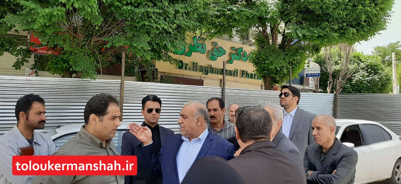 تسریع در اجرای طرح ضربتی ترانشه باز آبشوران در مرکز شهر کرمانشاه در دستور کار قرار گرفت