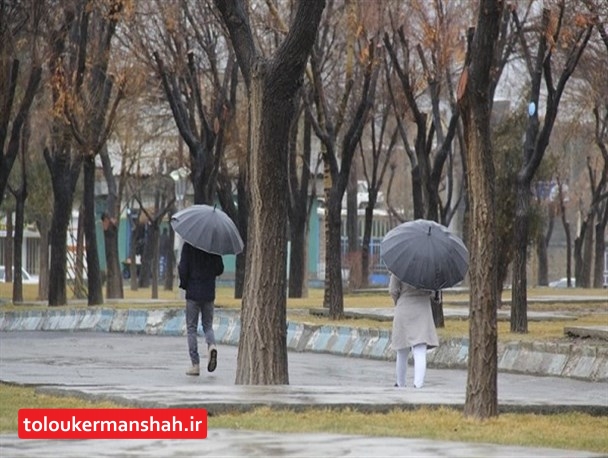 باران و برف در راه کرمانشاه