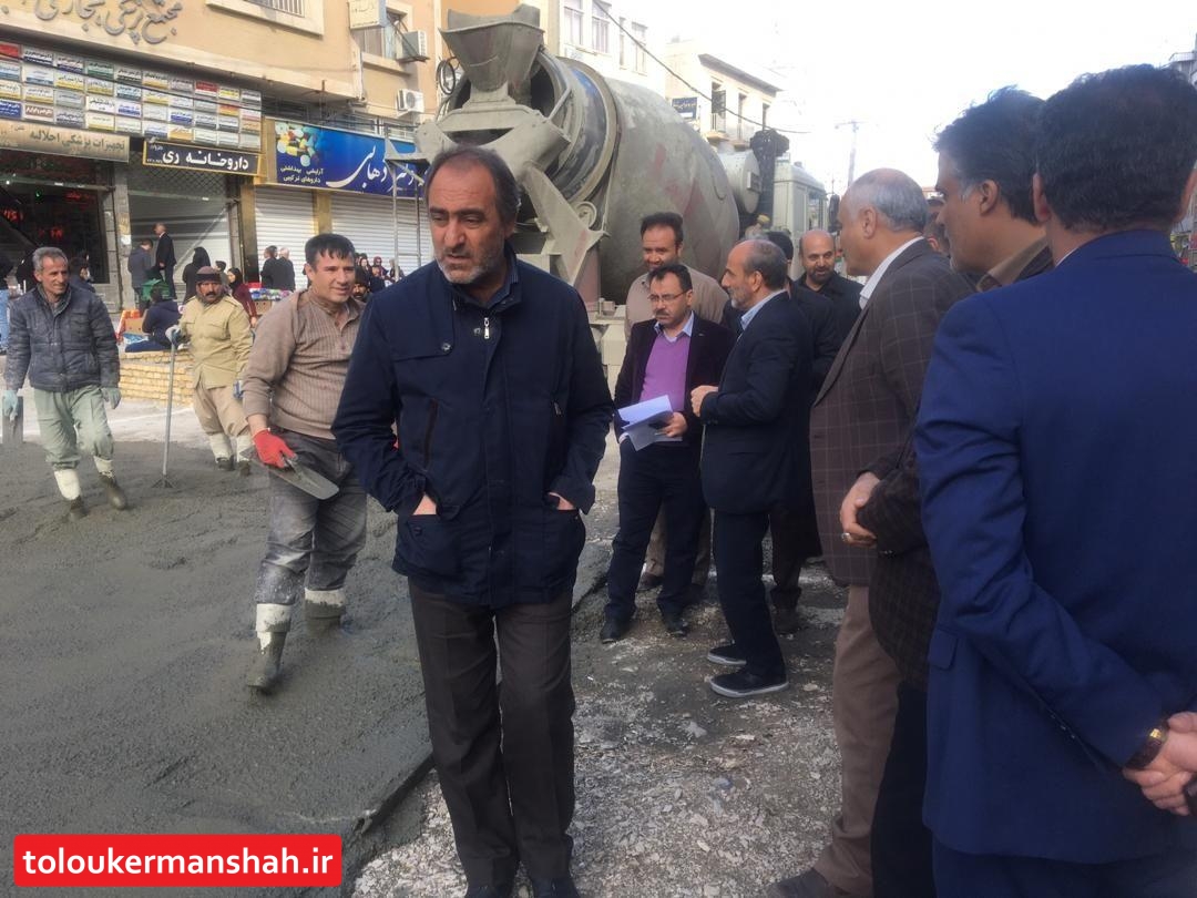 بازدید شهردار کرمانشاه از پروژه های سطح منطقه ۴