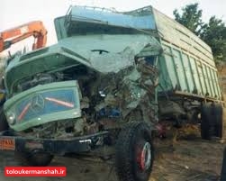 سرعت غیرمجاز جان راننده کامیون در کرمانشاه را گرفت