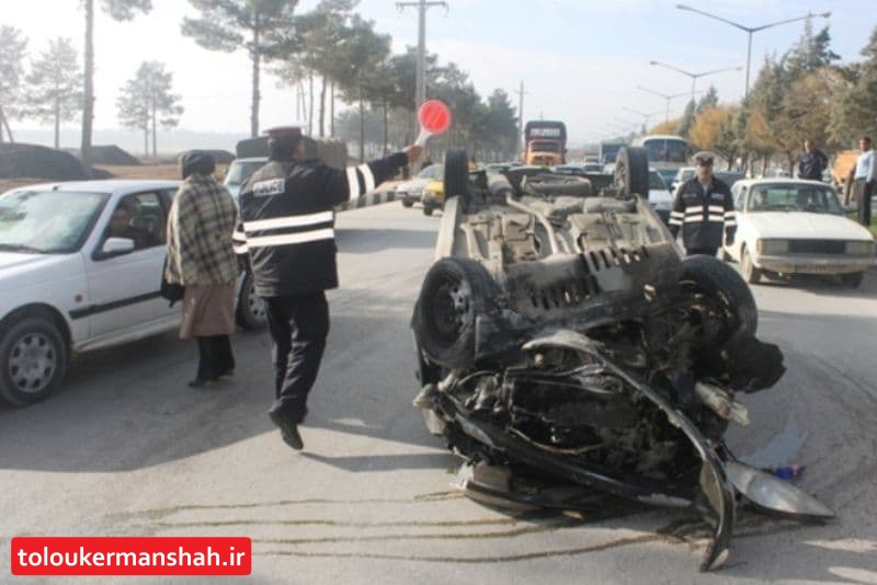 ۲ کشته در سانحه رانندگی محور اسلام آبادغرب
