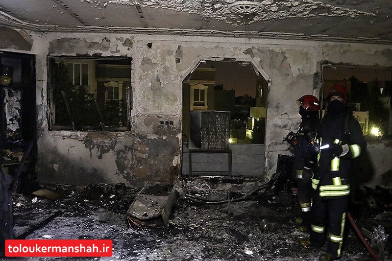 آتش سوزی، جوان کرمانشاهی را راهی بیمارستان کرد