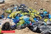 دفع زباله های عفونی خطرناک بیخ گوش کرمانشاه/دانشگاه علومپزشکی بیتفاوت است!(+عکس)