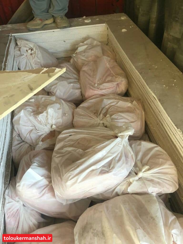 بیش از ۱۷تن دنبه گوسفندی در جوف کالای صادراتی به طور ماهرانه ای جاسازی شده بود کشف شد