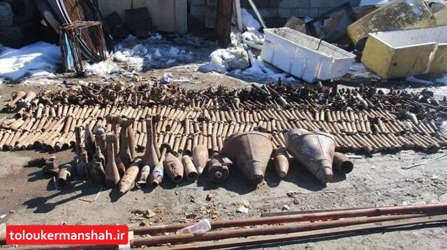 کشف ۵۰۰ گلوله جنگی سلاح های نیمه سنگین در ثلاث باباجانی