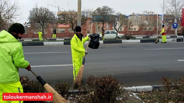 آغاز” پاکسازی” محلات شهر/ کرمانشاه به “استقبال بهار” می‌رود