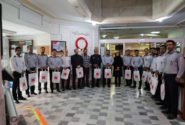 حضور ۲۵ آتش‌نشان کرمانشاهی در سازمان انتقال خون به منظور اهدا خون