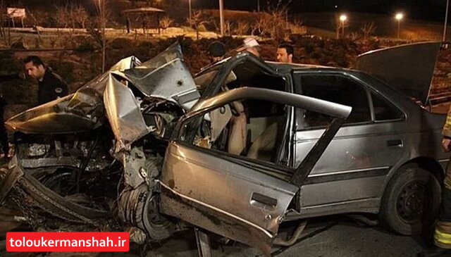 واژگونی مرگبار پژو ۴۰۵ در کرمانشاه