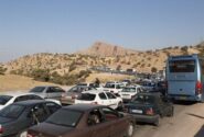 ترافیک پرحجم در مسیر بازگشت زوار اربعین در کرمانشاه