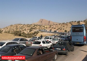 ترافیک پرحجم در مسیر بازگشت زوار اربعین در کرمانشاه