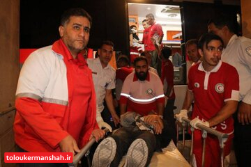 انتقال ۱۵ مصدوم سانحه واژگونی اتوبوس زائران ایرانی در عراق به کشور از مرز خسروی