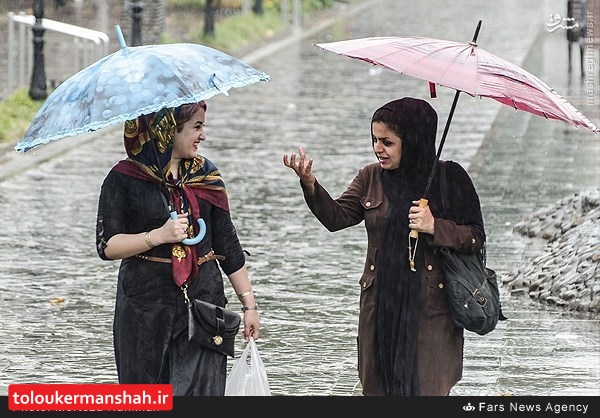 تداوم بارندگی در کرمانشاه و کاهش هفت درجه‌ای دمای هوا