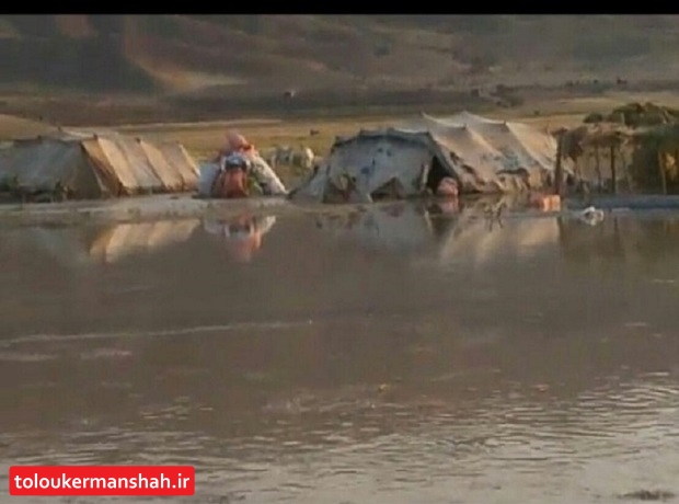 امدادرسانی به ۶ خانوار عشایر گرفتار در سیلاب کرمانشاه