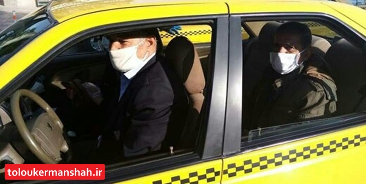 توقیف ۳۱۵ دستگاه تاکسی و اتوبوس فاقد ماسک در کرمانشاه