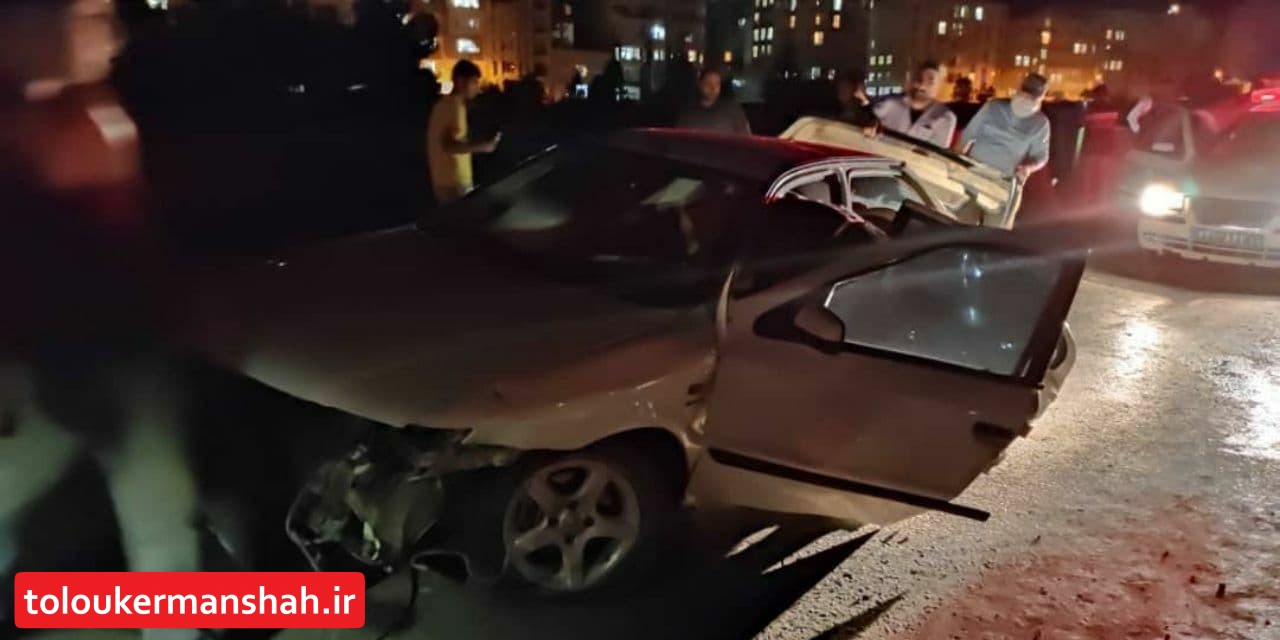 برخورد دو دستگاه خودرو در میدان آزادگان با ۴ مصدوم