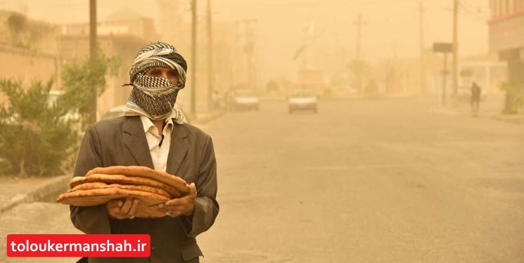 جولان گرد و غبار در آسمان کرمانشاه/ هوای قصرشیرین و سرپلذهاب برای گروههای حساس ناسالم ماند