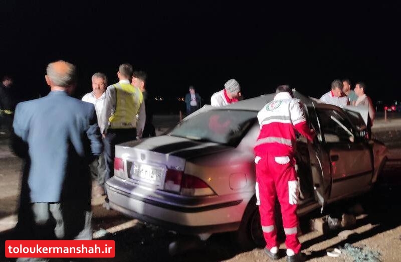 ۳ مصدوم و ۱ فوتی در حادثه رانندگی اسلام آباد غرب/حمیل