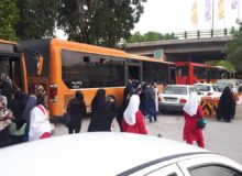 خدمات رسانی سازمان حمل و نقل مسافر شهرداری کرمانشاه به مدعوین جشن روز دختر