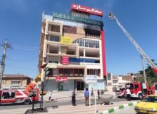 آتش‌سوزی یک ساختمان ۷ طبقه در کرمانشاه مهار شد