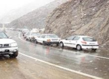 بارش باران در برخی از محورهای کرمانشاه