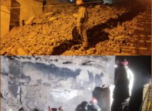 ریزش ساختمان متروکه در کرمانشاه و احتمال وجود افراد زیرآوار 