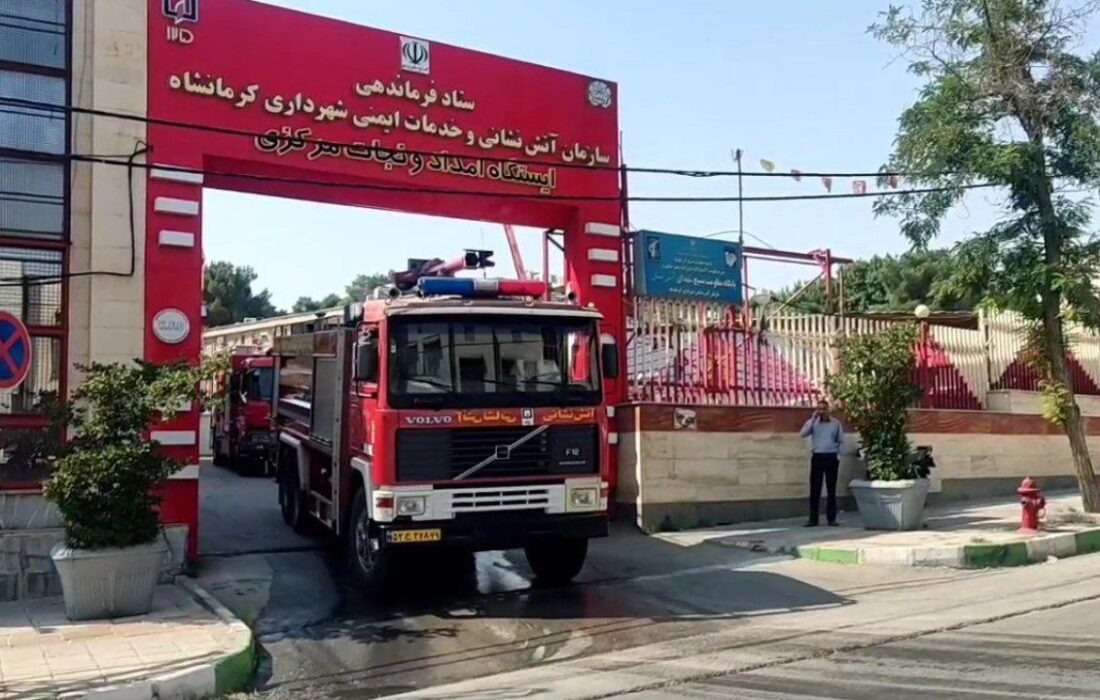استقرار تیم های آتش نشانی برای خدمات رسانی به زائران در مرز خسروی
