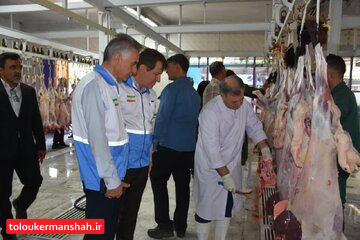 نظارت ۱۶ اکیپ دامپزشکی کرمانشاه بر بازار فرآورده‌های خام دامی و مواد غذایی