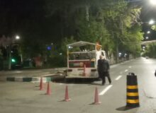 آغاز خط‌کشی محوری در معابر کرمانشاه؛ بهبود ایمنی و روان‌سازی ترافیک